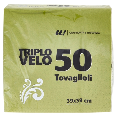 50 Tovaglioli 3 Veli Blu U! Confronta e Risparmia